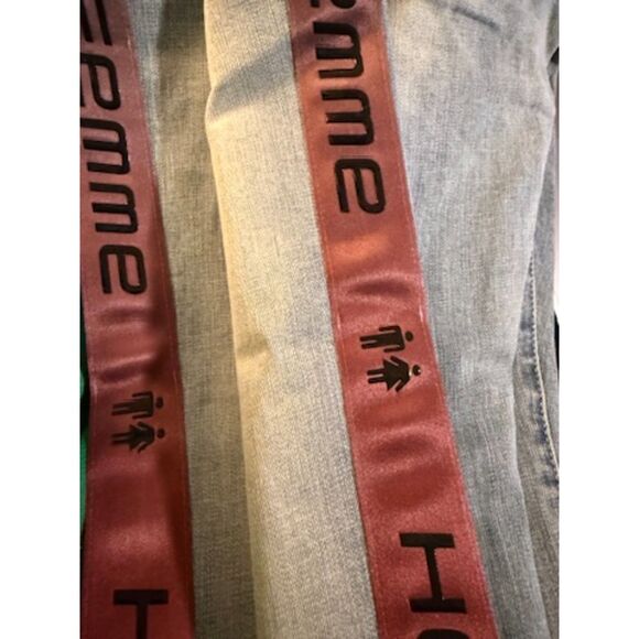 NWT Homme Femme Tesla Denim Gradient Jeans size 40 - Picture 2 of 11